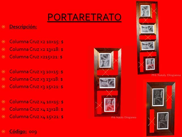 Porta Retrato Columna x3 13x18